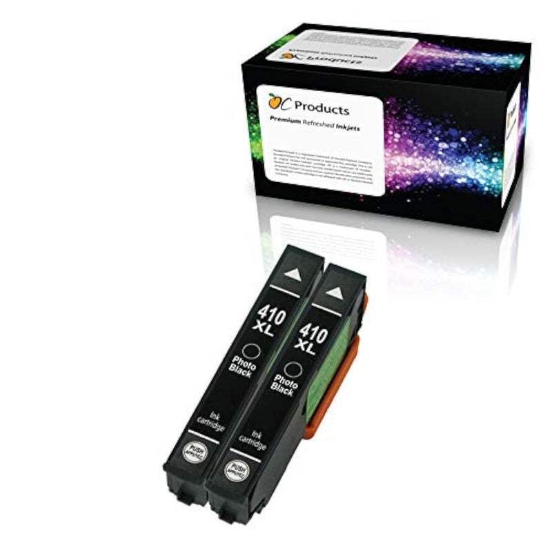 OCProducts Remanufactured Ink Cartridge Replacement for Epson 410 410XL for Expression XP-630 XP-830 XP-530 XP-635 XP-640 Printers (2 Photo Black)